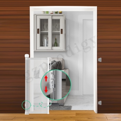 Puerta de seguridad para bebés con malla de PVC ABS Puerta de seguridad para perros para puerta