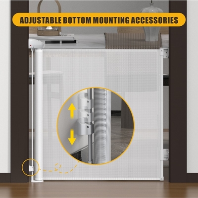 Cerradura de seguridad de puerta de escalera retráctil innovadora para cercas de juego de mascotas