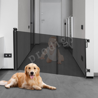 Sin perforación seguridad retráctil puerta de escalera segura para bebé para perro