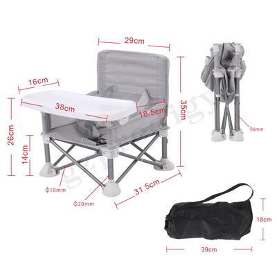 Silla plegable del bebé de la aleación de aluminio con Tray Multicolor Portable