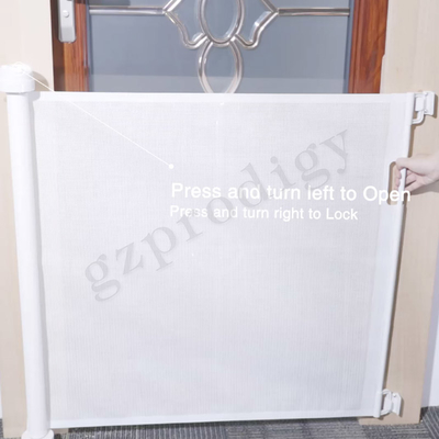 Precio de fábrica Extensible robusta puerta retráctil para niños, duradera puerta retráctil para mascotas para escaleras