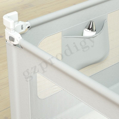 Elevación desmontable visible de Grey Iron Baby Bed Rail verticalmente