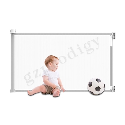 Ruede para arriba a Mesh Dog Gate retractable desprendible, animal doméstico extensible Mesh Guard Gate