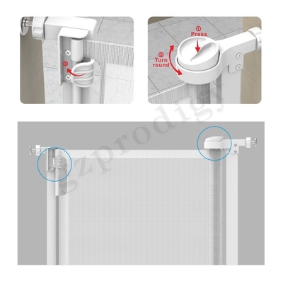 Cerca retractable ligera robusta Durable White Color del animal doméstico de la puerta del bebé