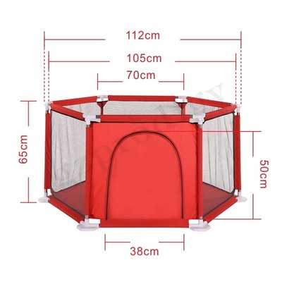 Bebé portátil Playard del bebé de Prodigy de la tela multicolora portátil hexagonal de Playard Oxford