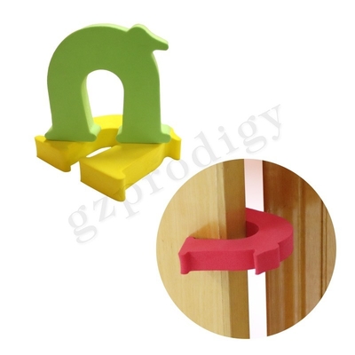 Tapón portátil a prueba de niños de la puerta de la historieta, tapón inodoro del golpe de la puerta de la espuma