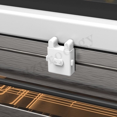 Cerradura de seguridad adhesiva blanca plástica a prueba de calor del bebé para Oven Guard casero