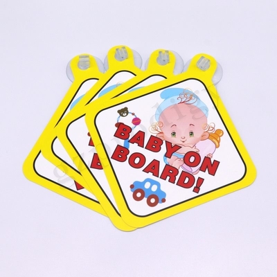 Prodigy PVC Materials car sign 127 * 127 mm peso ligero colorido lindo bebé a bordo car sign