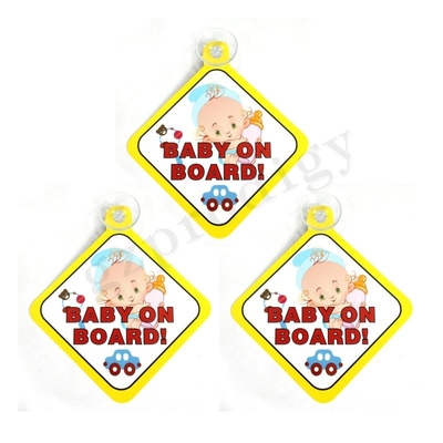 Prodigy PVC Materials car sign 127 * 127 mm peso ligero colorido lindo bebé a bordo car sign
