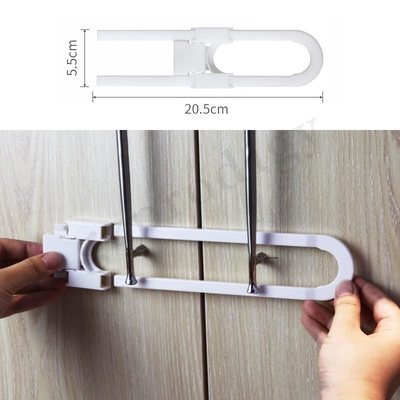 Prodigy en forma de U deslizante cerradura de seguridad para bebés ajustable Eco-friendly para el gabinete