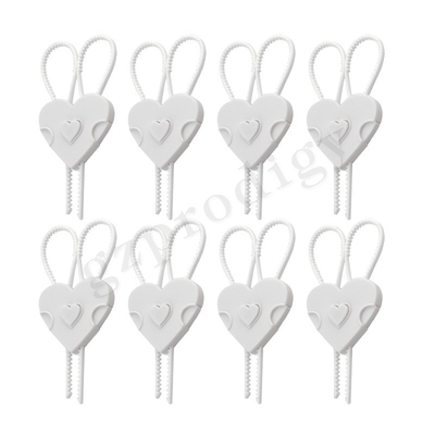 Color blanco a prueba de niños Bendable no adhesivo de la cerradura de seguridad del tirador de puerta