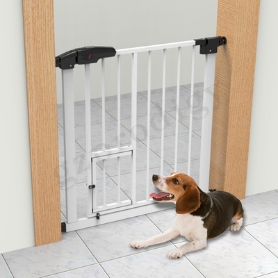 Puerta extensible de la seguridad del animal doméstico EN1930, puerta del hierro de Multiscene para las escaleras