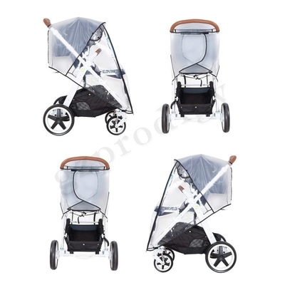 Cubierta de lluvia para cochecito de PVC, accesorio Universal para cochecito, protección contra el clima para viajes de bebé, a prueba de viento, protección contra el polvo