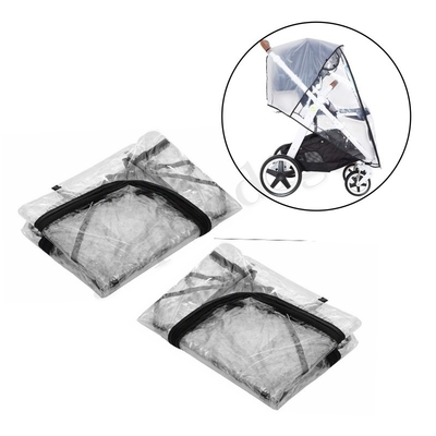 Cubierta de lluvia para cochecito de PVC, accesorio Universal para cochecito, protección contra el clima para viajes de bebé, a prueba de viento, protección contra el polvo