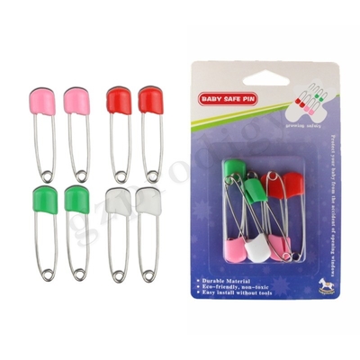 Prodigy 8 Pcs Muñecos Eco - Amigo de la Cabeza del Pín de plástico con cerraduras de seguridad para bebés Colorido