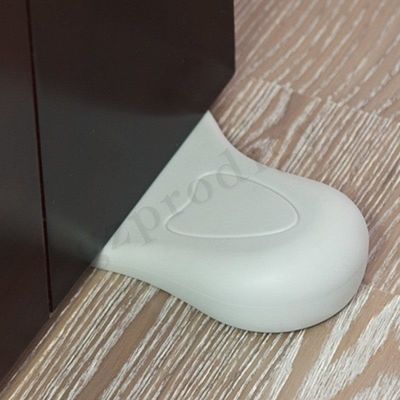 Cuña plástica de la puerta del bebé del protector de los niños de la seguridad de la cuña gris clara suave de la puerta