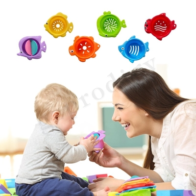 6pcs El plastico Juguetes apilables Educativos Otros productos para bebés Apilable Flotante