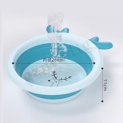 Estilo de la historieta de los PP TPE del lavabo plegable del hogar portátil del viaje
