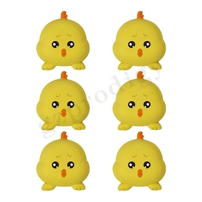 Tope de puerta adhesivo de pared de silicona con cuña de puerta de plástico de pollo amarillo divertido