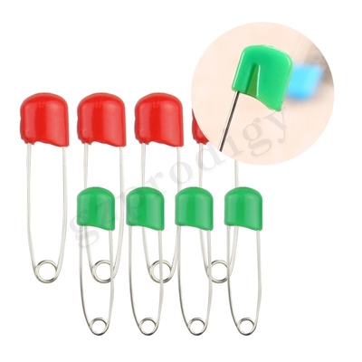 Pasadores de seguridad decorativos de acero al carbono para bebés color verde y amarillo