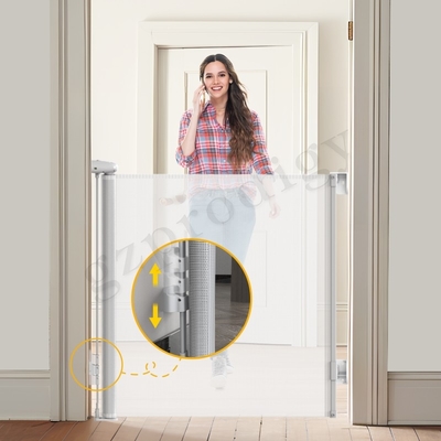 196&quot; puerta al aire libre del animal doméstico de la anchura adicional rueda para arriba la puerta retractable de la seguridad del bebé para Ourdoor e interior retractables