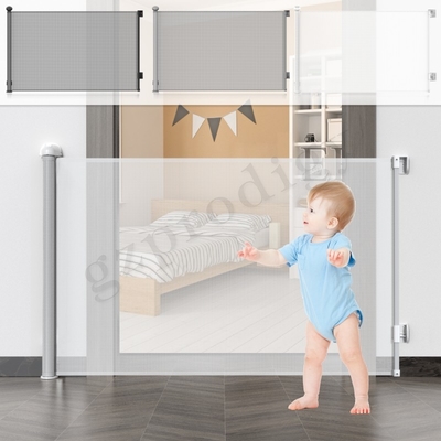 196&quot; puerta al aire libre del animal doméstico de la anchura adicional rueda para arriba la puerta retractable de la seguridad del bebé para Ourdoor e interior retractables