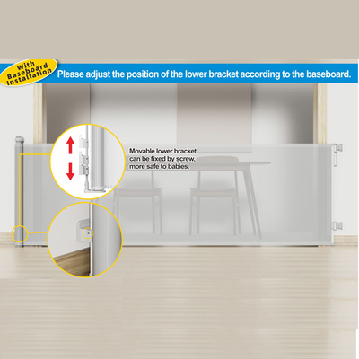 55-197 pulgadas Retráctil Puerta extra ancha Extensión de seguridad del bebé Escalera de la cerca