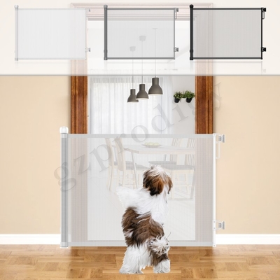 Puerta de seguridad con malla ABS retráctil exterior Blanco Gris Negro