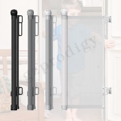 Puerta de seguridad con malla ABS retráctil exterior Blanco Gris Negro