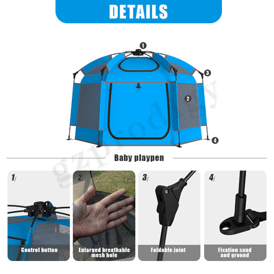 Protección UV para exteriores de juegos portátiles de color azul