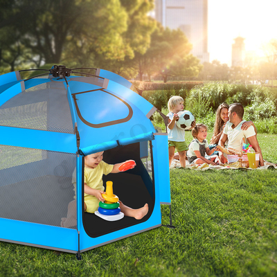 Protección UV para exteriores de juegos portátiles de color azul