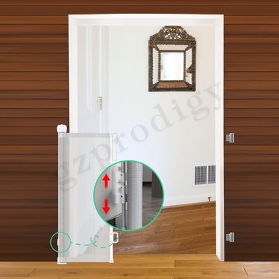 Puerta de bebé retráctil de malla de perro de 71 pulgadas para escalera