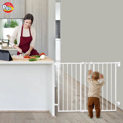 EN1930 Puerta de seguridad extendible para mascotas, Puerta de hierro multiscene para escaleras